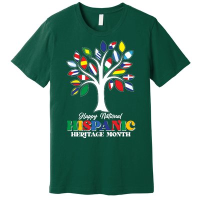 Happy National Hispanic Heritage Month Flag Tree Premium T-Shirt