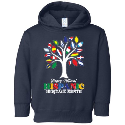 Happy National Hispanic Heritage Month Flag Tree Toddler Hoodie