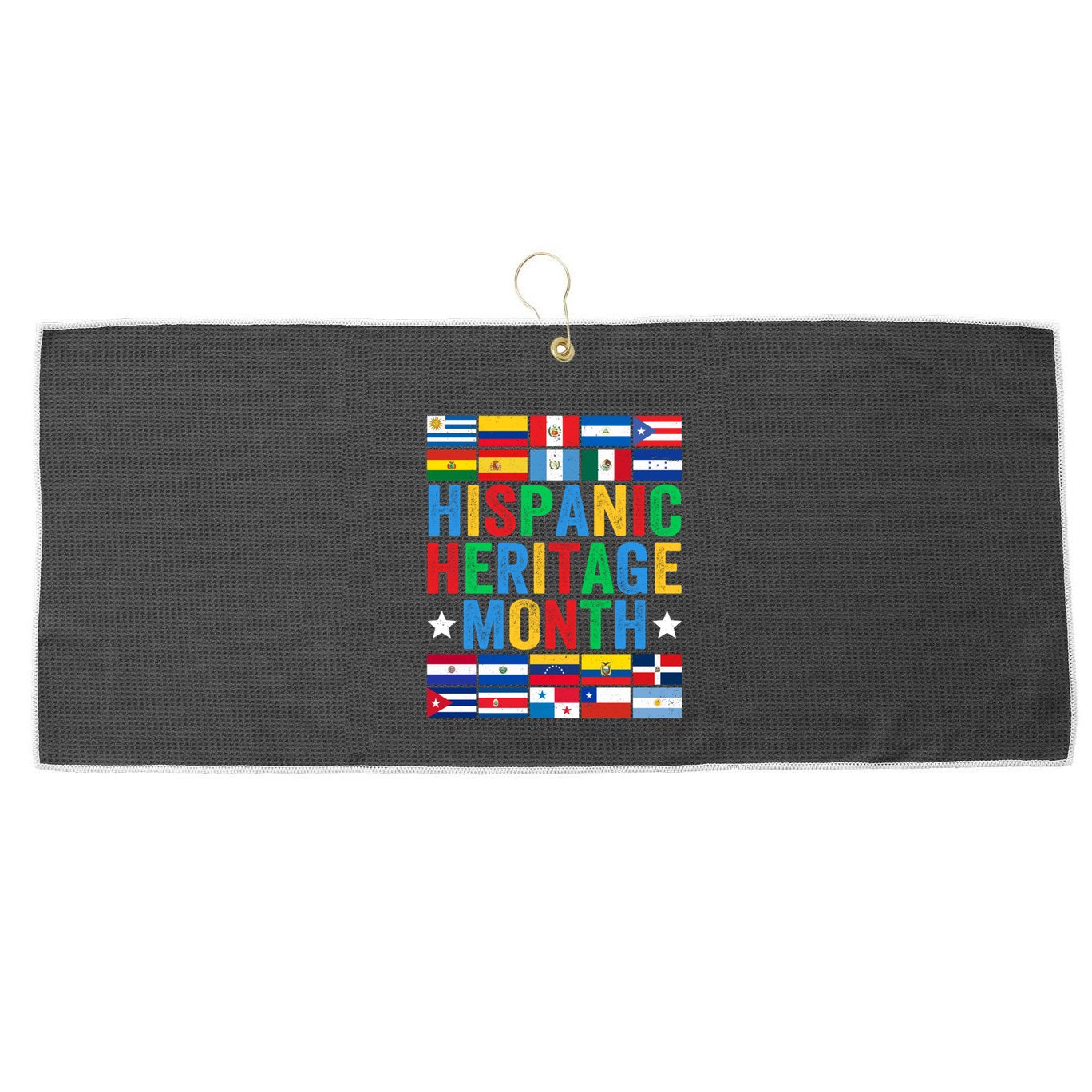 Happy National Hispanic Heritage Month Gift Large Microfiber Waffle Golf Towel
