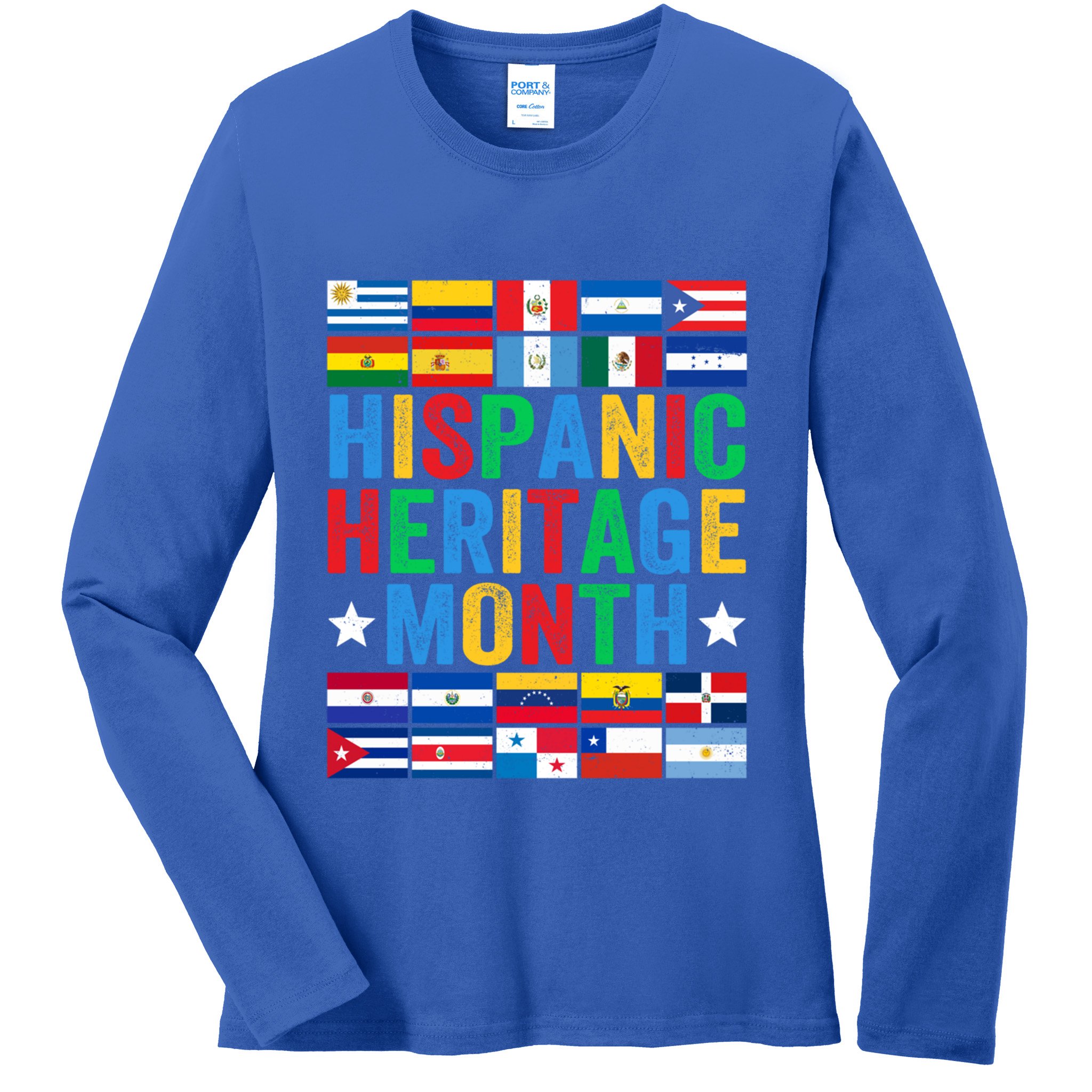 Happy National Hispanic Heritage Month Gift Ladies Long Sleeve Shirt