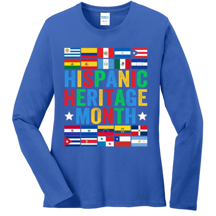 Happy National Hispanic Heritage Month Gift Ladies Long Sleeve Shirt