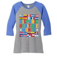 Happy National Hispanic Heritage Month Gift Women's Tri-Blend 3/4-Sleeve Raglan Shirt