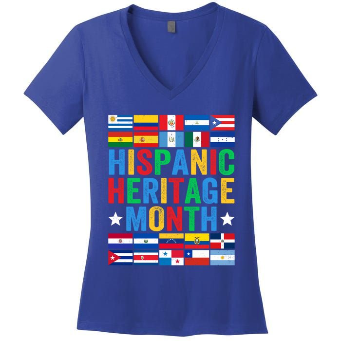 Happy National Hispanic Heritage Month Gift Women's V-Neck T-Shirt