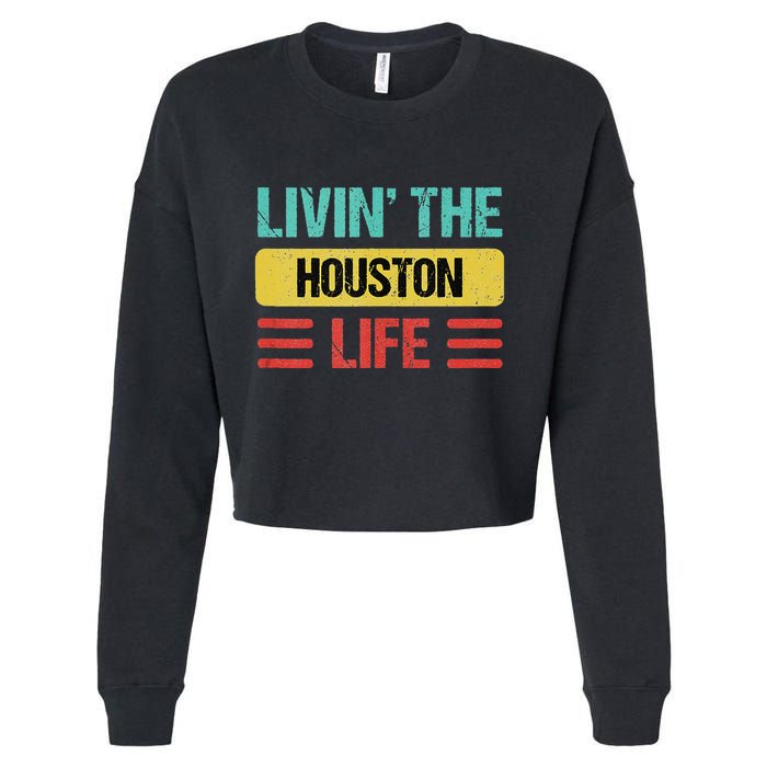 Houston Name Cropped Pullover Crew