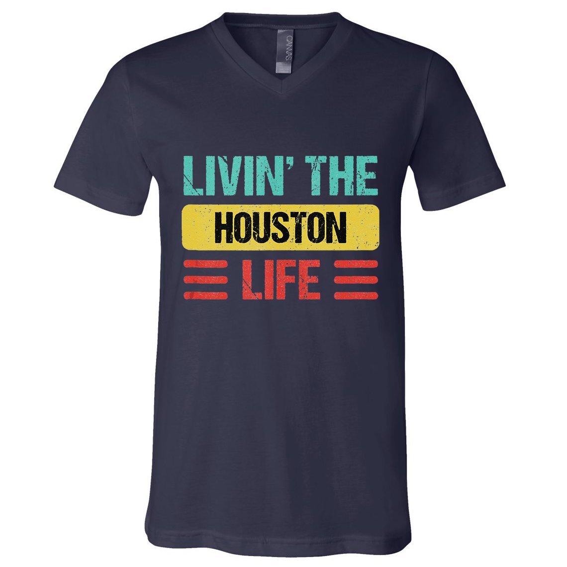 Houston Name V-Neck T-Shirt