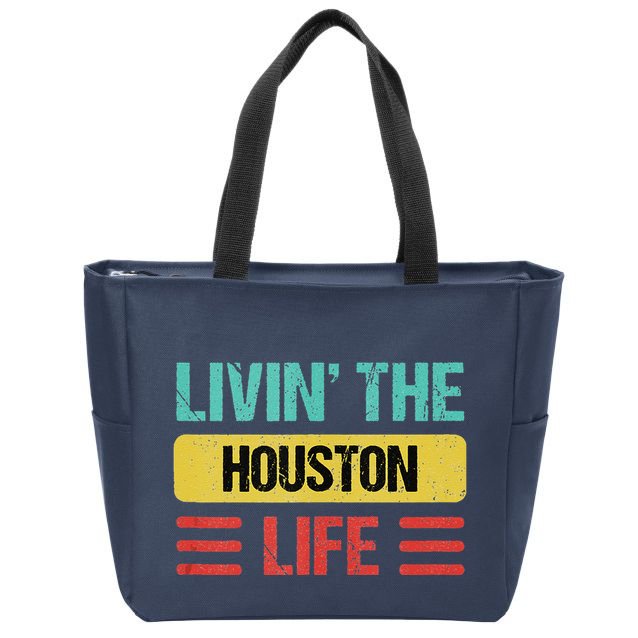 Houston Name Zip Tote Bag