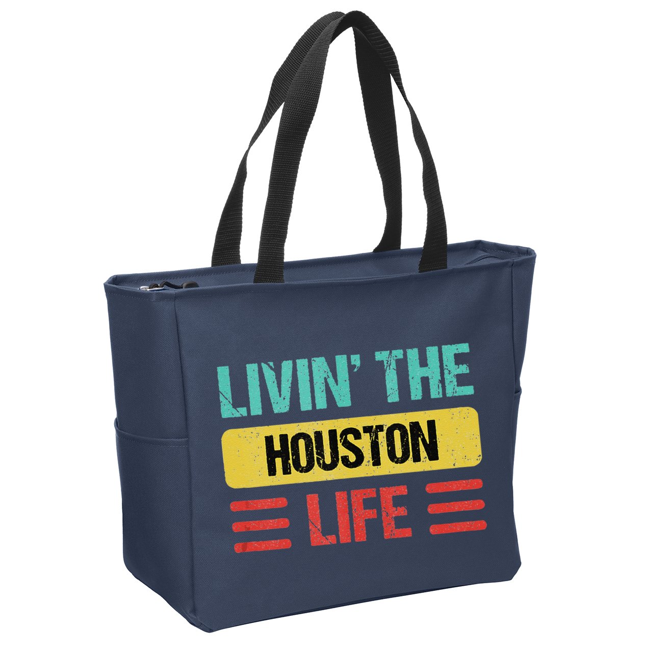 Houston Name Zip Tote Bag