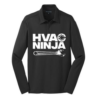 Hvac Ninja Silk Touch Performance Long Sleeve Polo