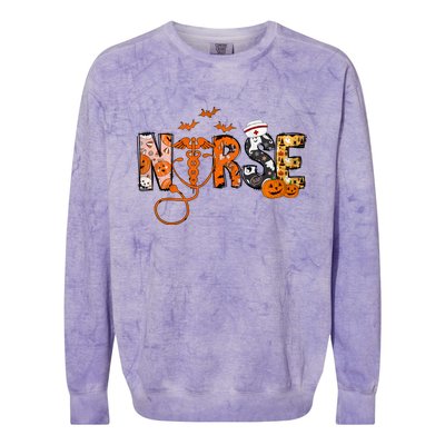 Halloween Nurse Halloween Colorblast Crewneck Sweatshirt