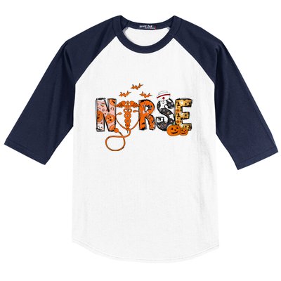 Halloween Nurse Halloween Baseball Sleeve Shirt