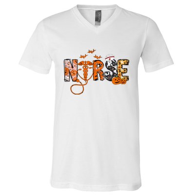 Halloween Nurse Halloween V-Neck T-Shirt