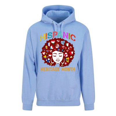 Happy National Heritage Month Tree Hispanic Latino Flags Unisex Surf Hoodie