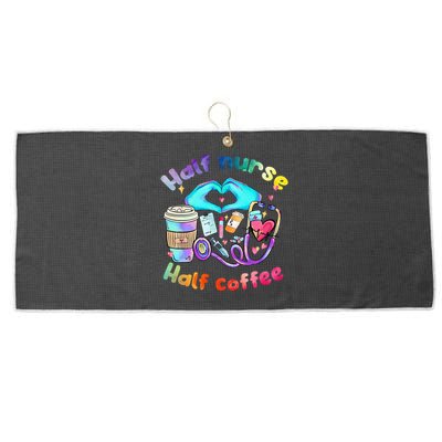 Half Nurse Half CoffeeNurse Lifenurse Club. Large Microfiber Waffle Golf Towel