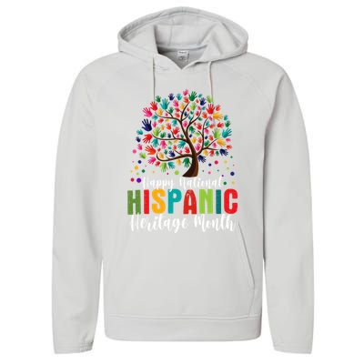 Happy National Hispanic Heritage Month Performance Fleece Hoodie