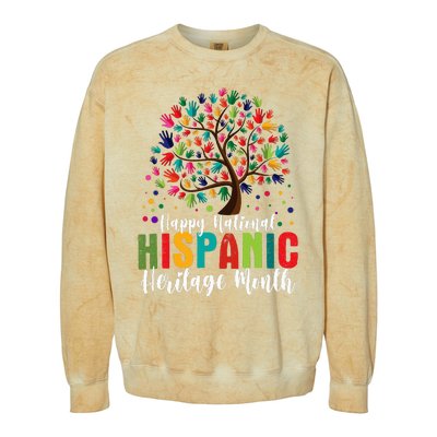 Happy National Hispanic Heritage Month Colorblast Crewneck Sweatshirt