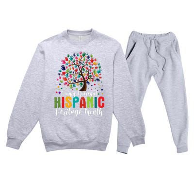 Happy National Hispanic Heritage Month Premium Crewneck Sweatsuit Set