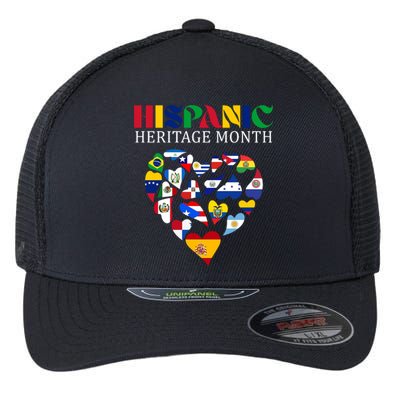 Happy National Hispanic Heritage Month All Countries Flexfit Unipanel Trucker Cap