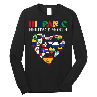 Happy National Hispanic Heritage Month All Countries Long Sleeve Shirt