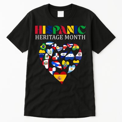 Happy National Hispanic Heritage Month All Countries Tall T-Shirt