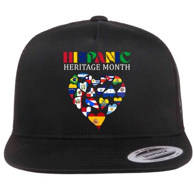 Happy National Hispanic Heritage Month All Countries Flatbill Hat