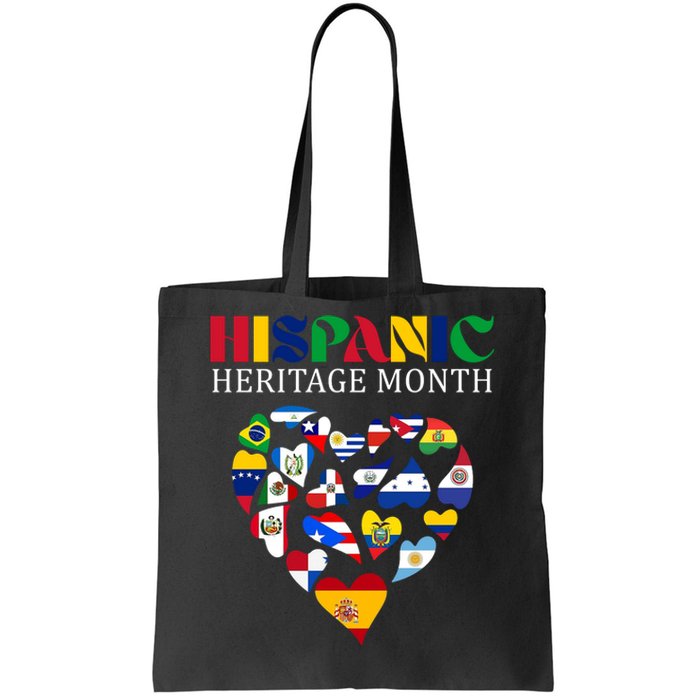 Happy National Hispanic Heritage Month All Countries Tote Bag