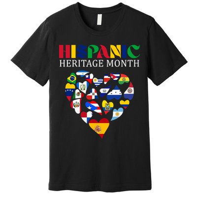 Happy National Hispanic Heritage Month All Countries Premium T-Shirt