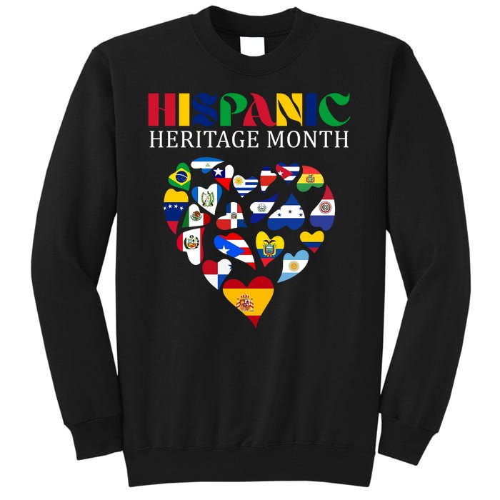 Happy National Hispanic Heritage Month All Countries Tall Sweatshirt