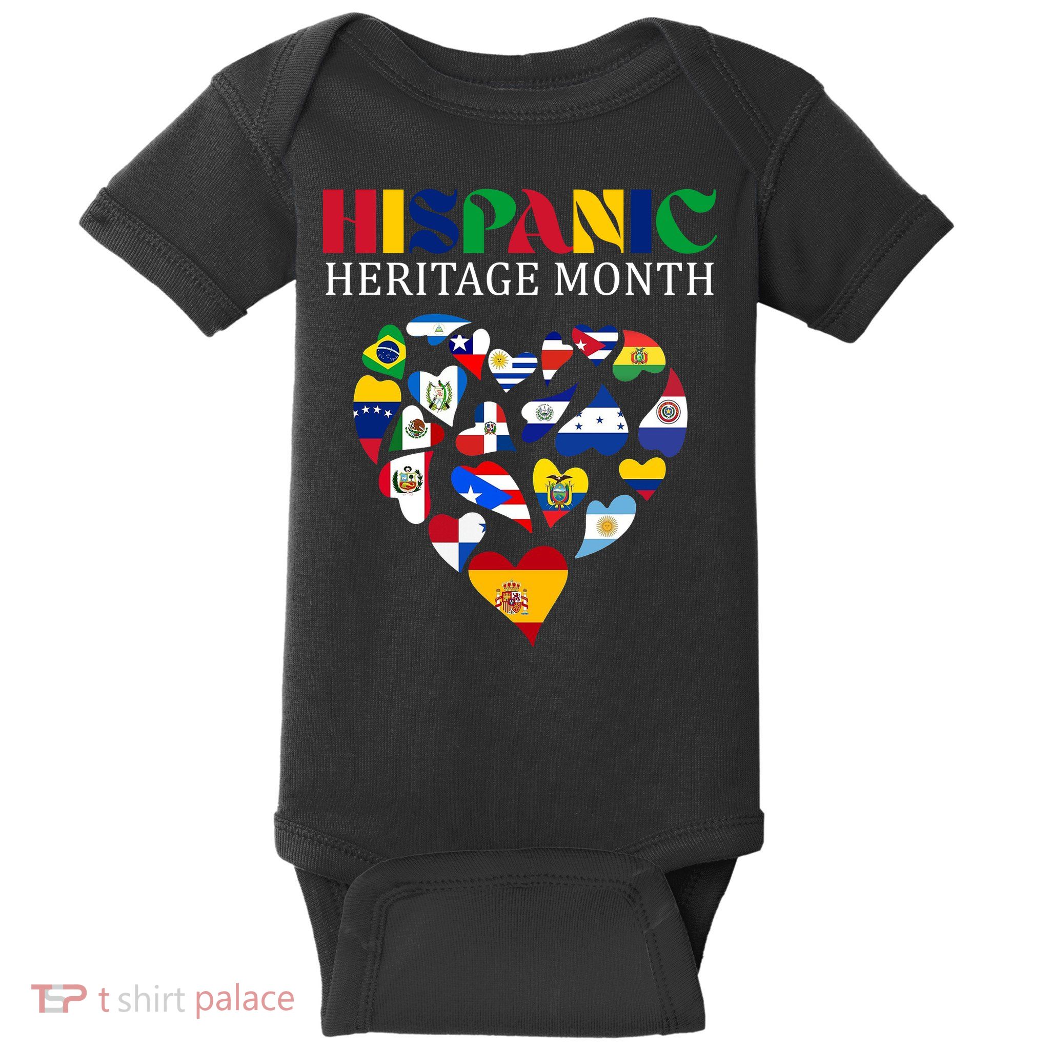 Happy National Hispanic Heritage Month All Countries Baby Bodysuit