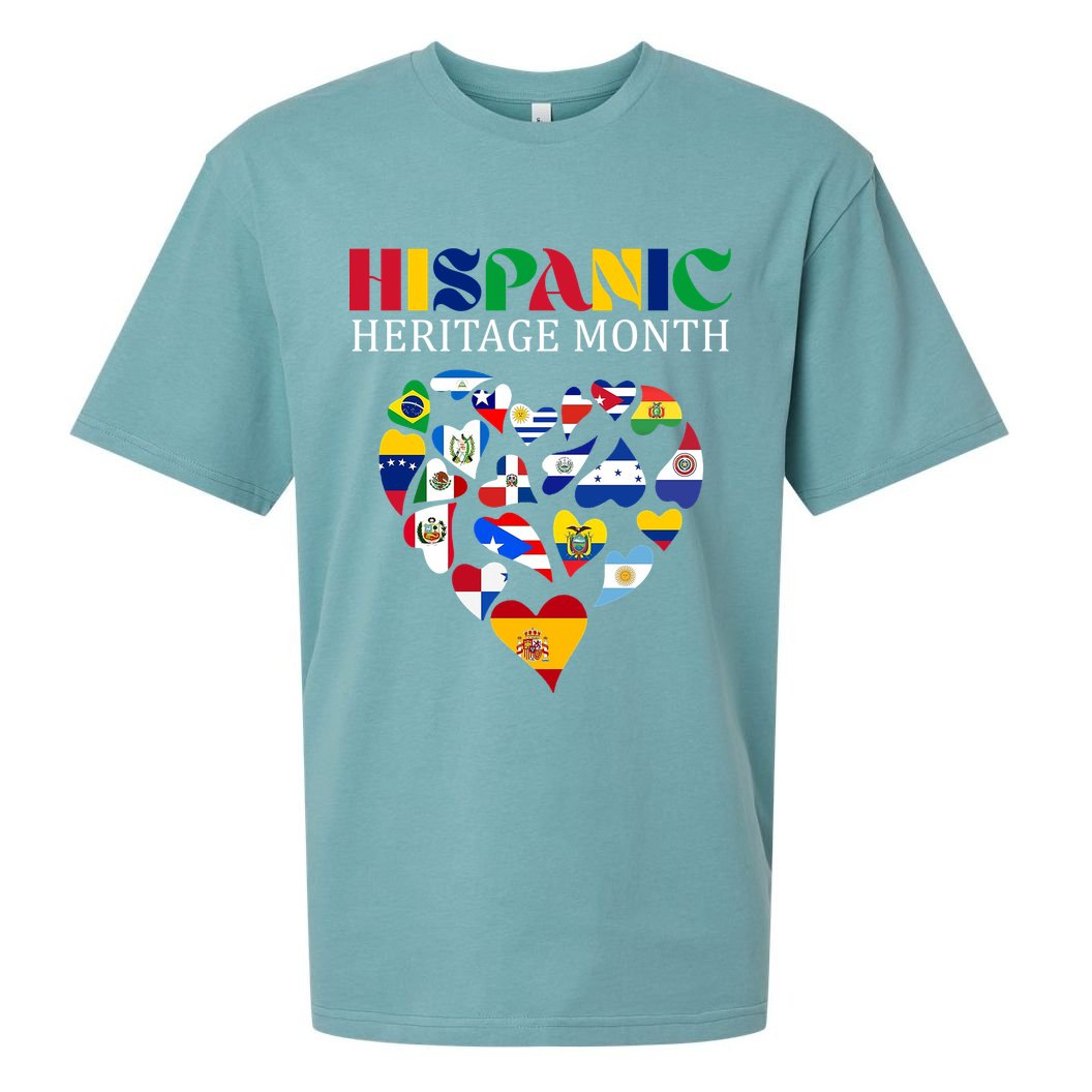 Happy National Hispanic Heritage Month All Countries Sueded Cloud Jersey T-Shirt