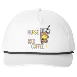 Half Nurse Half Iced Coffee Nurse Life Nurse Mom Gift Snapback Five-Panel Rope Hat