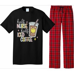 Half Nurse Half Iced Coffee Nurse Life Nurse Mom Gift Pajama Set