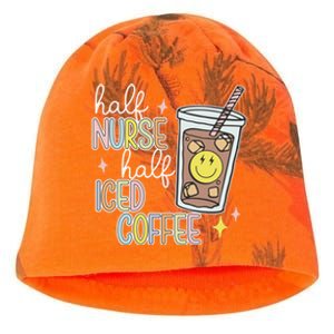 Half Nurse Half Iced Coffee Nurse Life Nurse Mom Gift Kati - Camo Knit Beanie