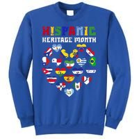 Happy National Hispanic Heritage Month Countries Flags Heart Sweatshirt