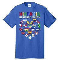 Happy National Hispanic Heritage Month Countries Flags Heart Tall T-Shirt