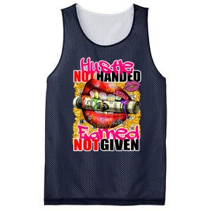 Hustle Not Handed Earned Not Given Funny Deigns Mesh Reversible Basketball Jersey Tank