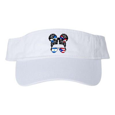 Half Nicaraguan Half Puerto Rican Girl Nicaragua Kids Valucap Bio-Washed Visor