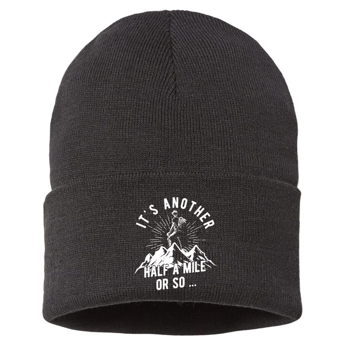 Hiking Nature Hike Hiker Outdoor Funny Hiking Sustainable Knit Beanie