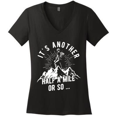 Hiking Nature Hike Hiker Outdoor Funny Hiking Women's V-Neck T-Shirt