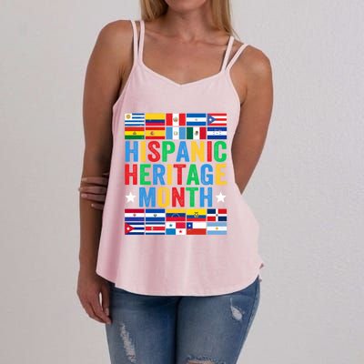 Happy National Hispanic Heritage Month Great Gift Women's Strappy Tank