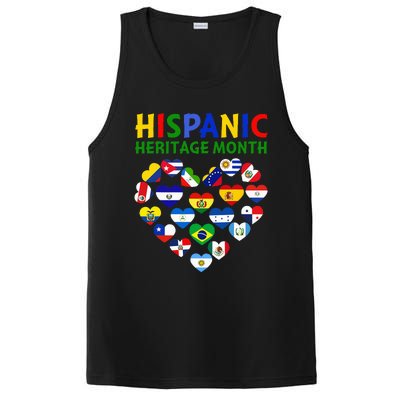 Happy National Hispanic Heritage Month All Countries Heart PosiCharge Competitor Tank