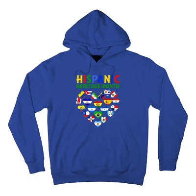 Happy National Hispanic Heritage Month All Countries Heart Hoodie