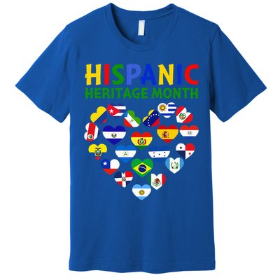 Happy National Hispanic Heritage Month All Countries Heart Premium T-Shirt