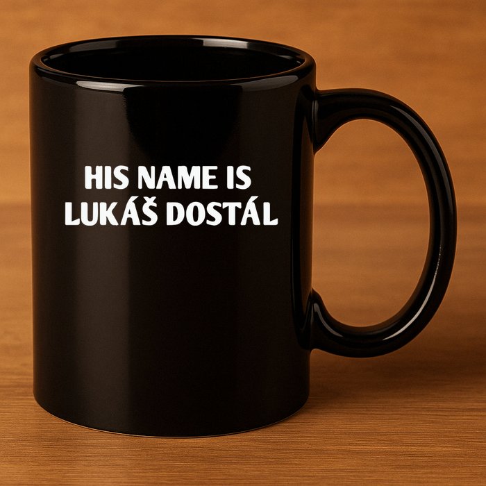 His Name Is Lukas Dostal 11oz C Handle Ceramic Mug