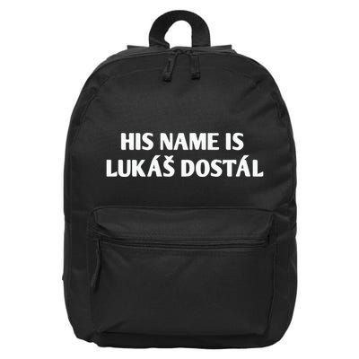 His Name Is Lukas Dostal 16 in Basic Backpack