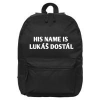 His Name Is Lukas Dostal 16 in Basic Backpack