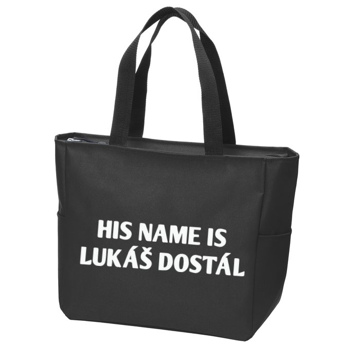 His Name Is Lukas Dostal Zip Tote Bag