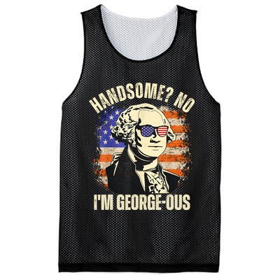 Handsome No Im Georgeous George Washington 4th Of July 1776 Mesh Reversible Basketball Jersey Tank