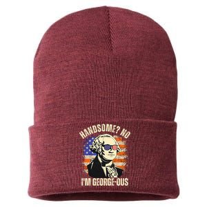 Handsome No IM Georgeous George Washington 4th Of July 1776 Sustainable Knit Beanie