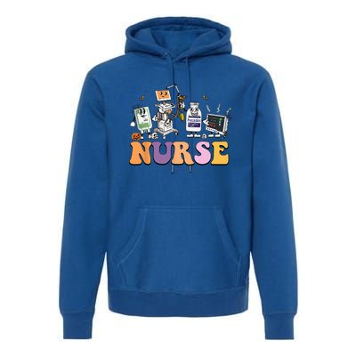 Halloween Nurse Icu Nicu Nurse Er Rn Picu Nursing Premium Hoodie