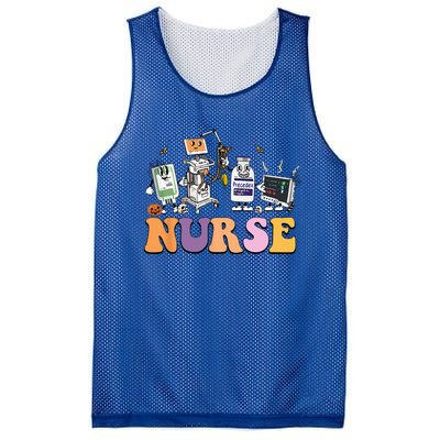 Halloween Nurse Icu Nicu Nurse Er Rn Picu Nursing Mesh Reversible Basketball Jersey Tank